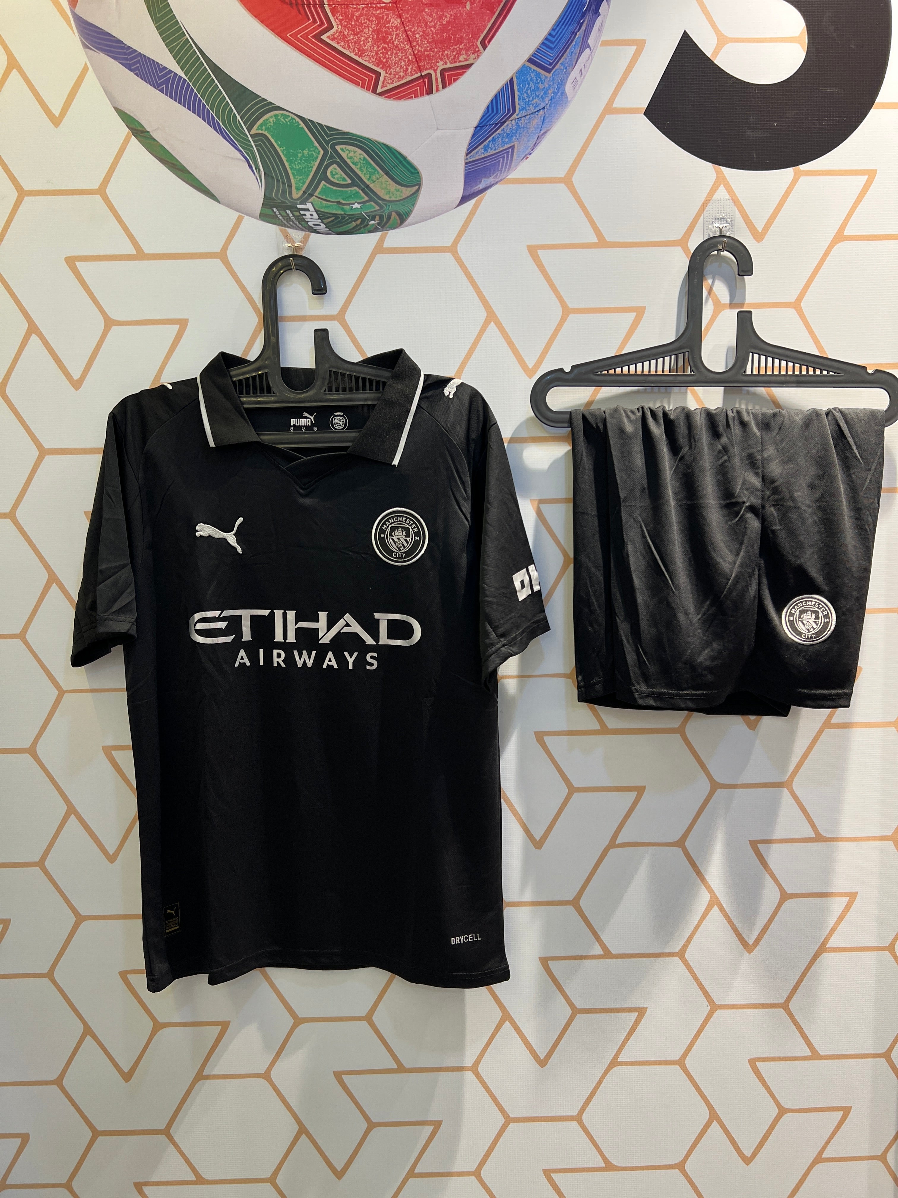Manchester City Black 25/26 Football Kit – Official Away Jersey & Shorts